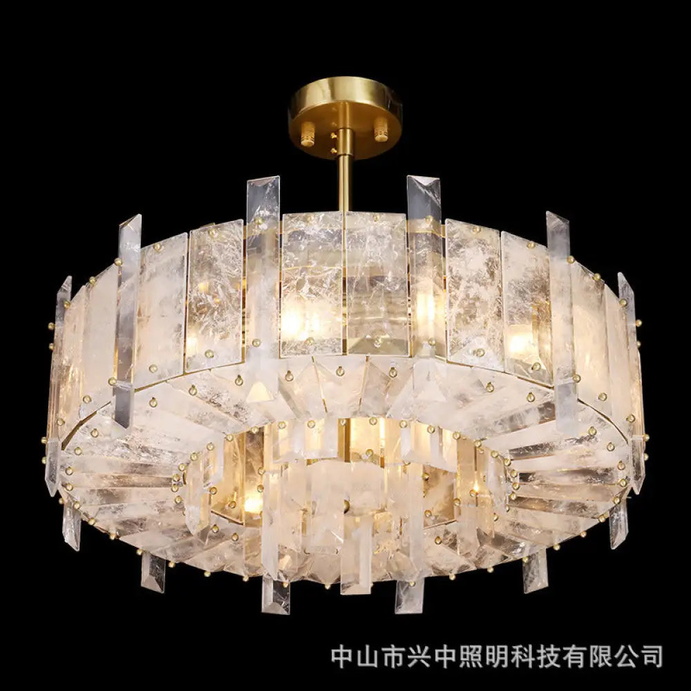 Light Luxury Crystal Chandelier for Living &amp; Dining Room Spaces D60cm