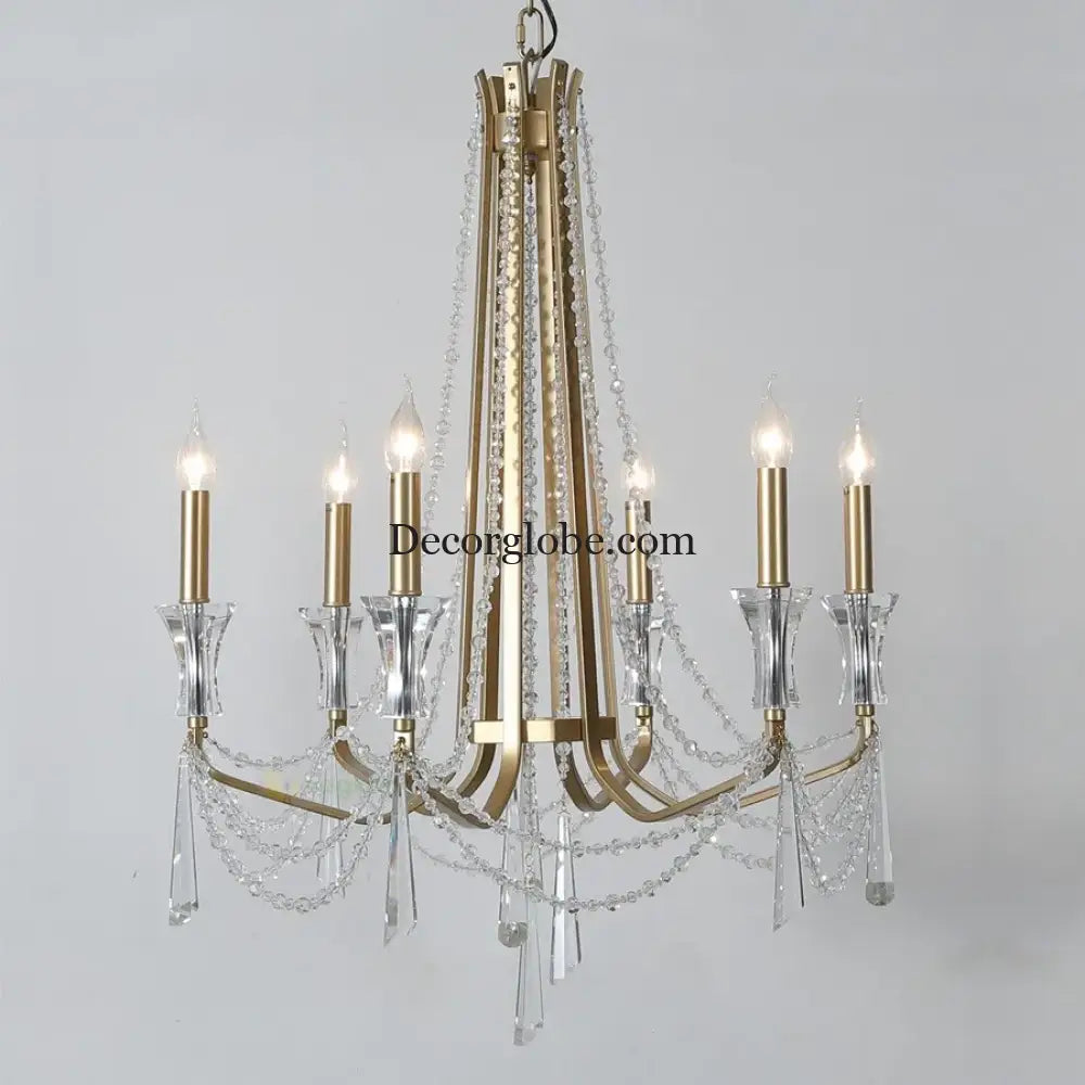 Nordic Style Crystal Chandelier Lighting - Elegance for Your Living Room Ceiling with French Inspired Large Chandeliers, Modern Staircase Lustre Cristal LED Lamp - DecorGlobe
