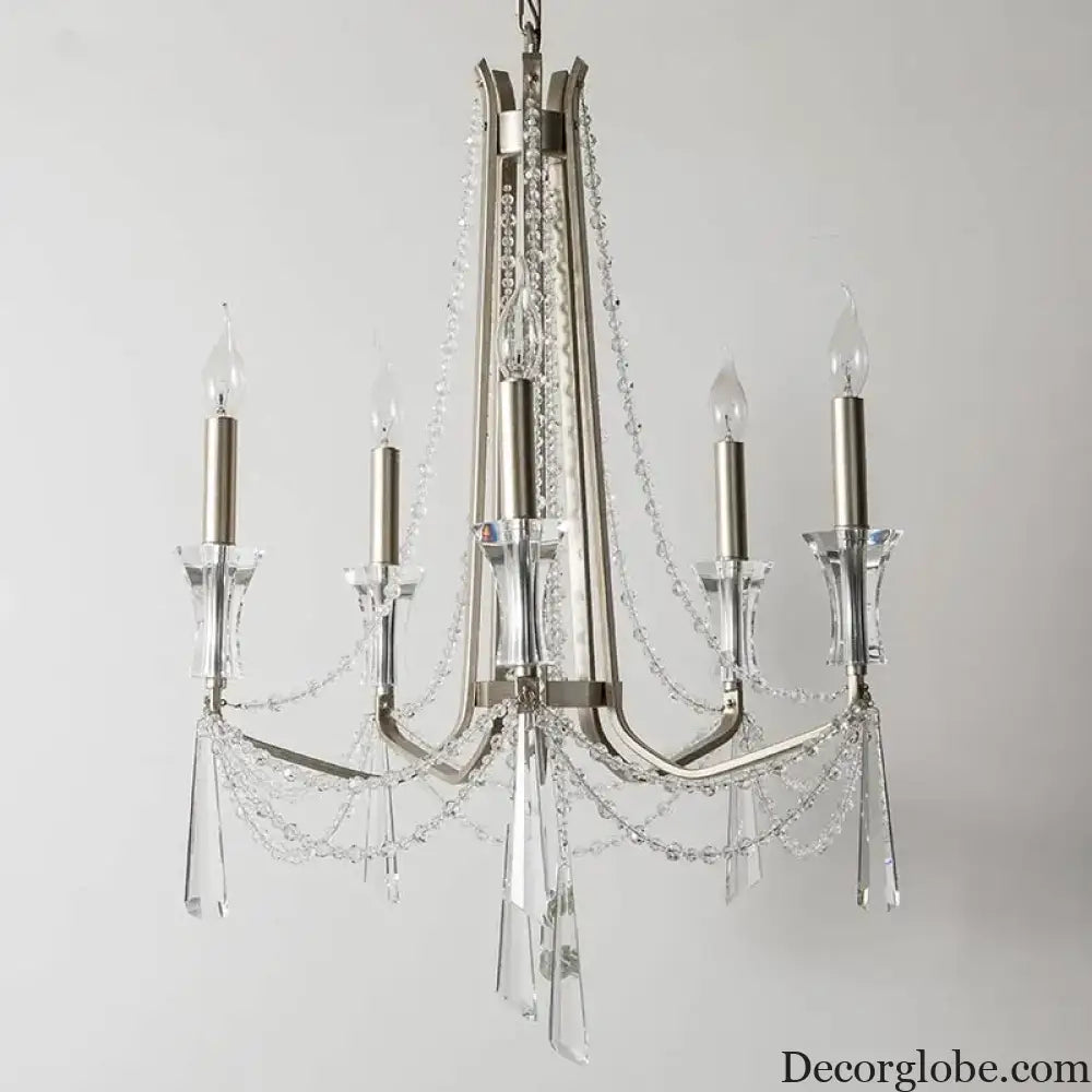 Nordic Style Crystal Chandelier Lighting - Elegance for Your Living Room Ceiling with French Inspired Large Chandeliers, Modern Staircase Lustre Cristal LED Lamp - DecorGlobe