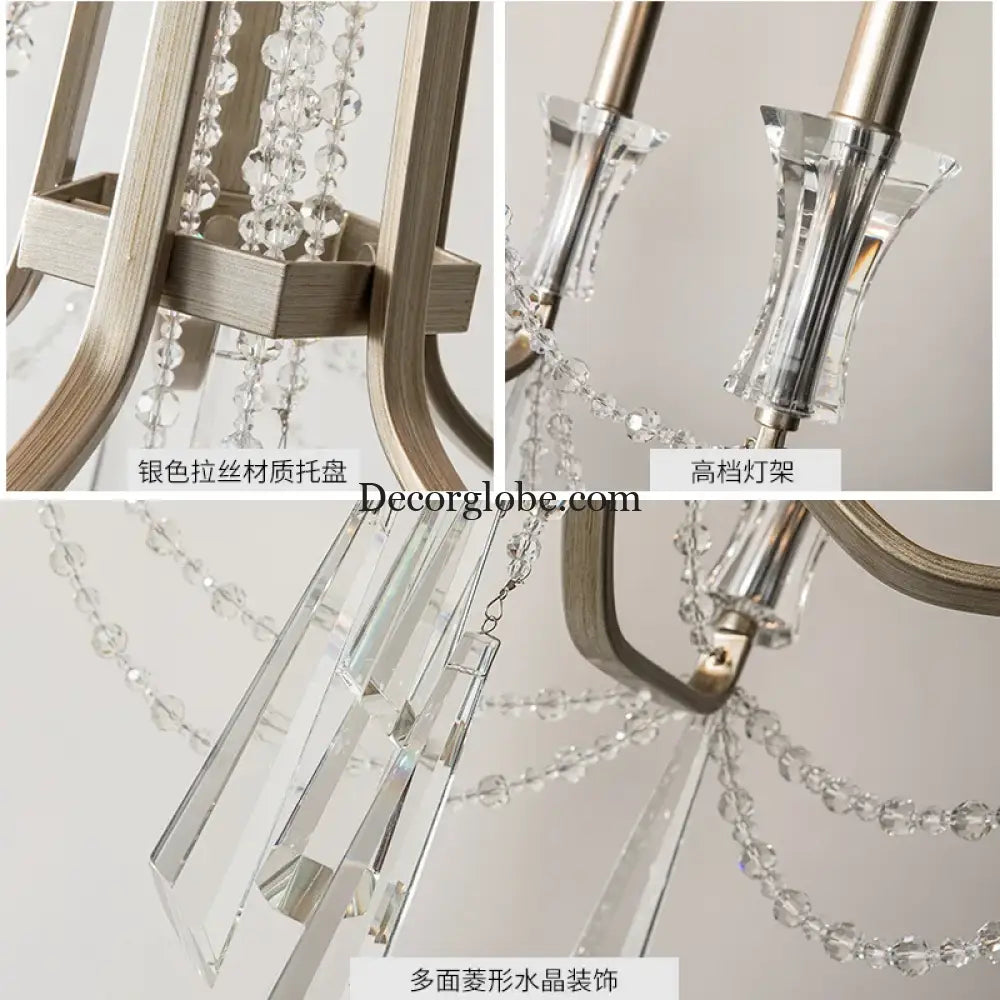 Nordic Style Crystal Chandelier Lighting - Elegance for Your Living Room Ceiling with French Inspired Large Chandeliers, Modern Staircase Lustre Cristal LED Lamp - DecorGlobe