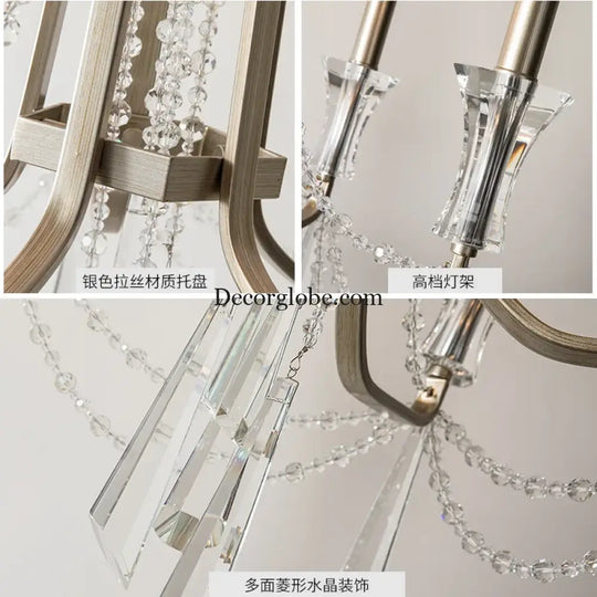 Nordic Style Crystal Chandelier Lighting - Elegance for Your Living Room Ceiling with French Inspired Large Chandeliers, Modern Staircase Lustre Cristal LED Lamp - DecorGlobe