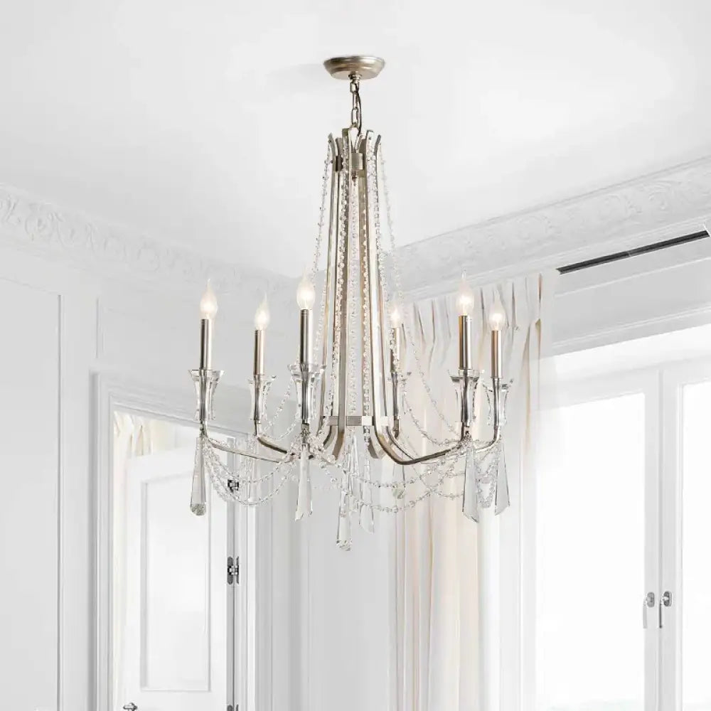 Nordic Style Crystal Chandelier Lighting - Elegance for Your Living Room Ceiling with French Inspired Large Chandeliers, Modern Staircase Lustre Cristal LED Lamp - DecorGlobe