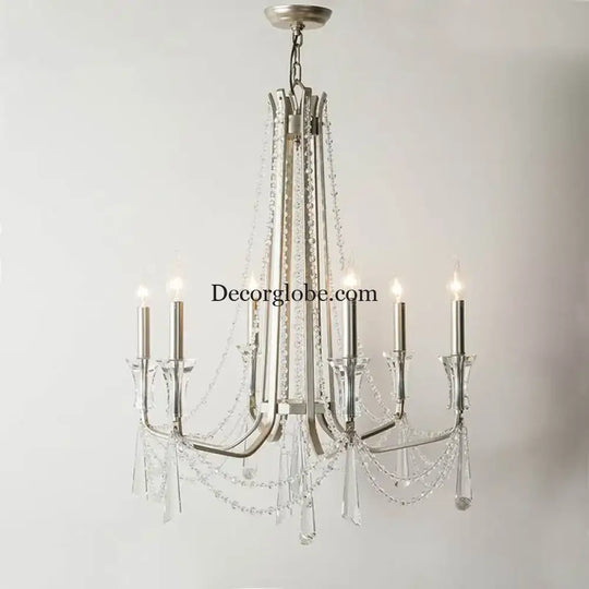 Nordic Style Crystal Chandelier Lighting - Elegance for Your Living Room Ceiling with French Inspired Large Chandeliers, Modern Staircase Lustre Cristal LED Lamp - DecorGlobe