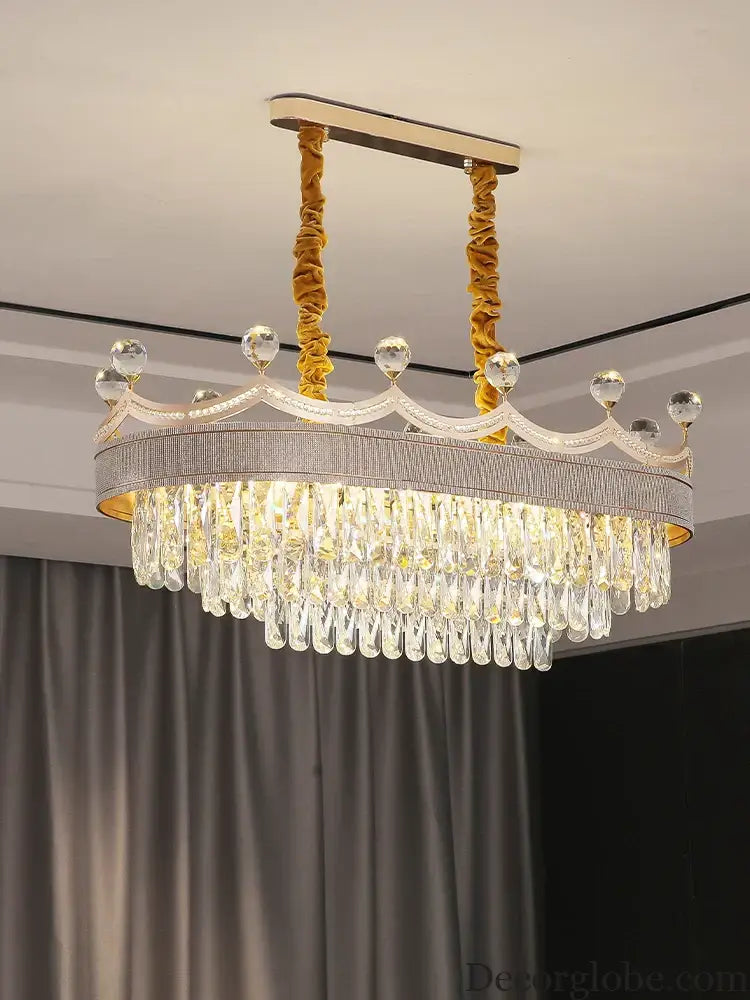 Living Room Chandelier - Light Luxury Crystal Elegance for Modern Dining and Bedroom Ambiance - DecorGlobe