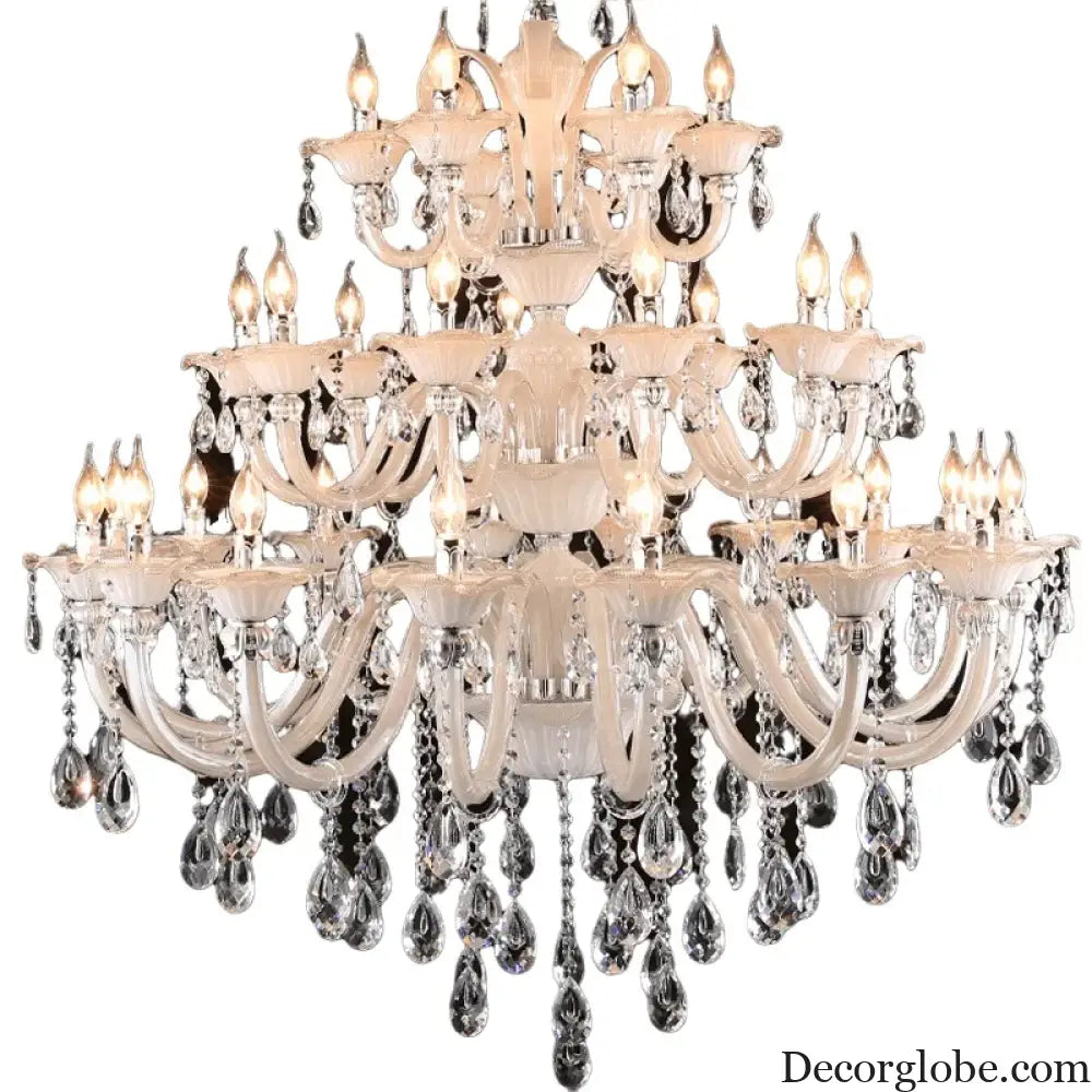 Long Crystal Chandelier for Duplex Villa and Staircase Lighting Chandelier