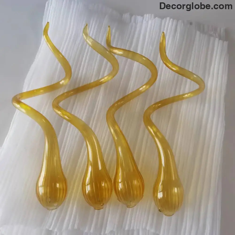 LUXARA Orange Hand-Blown Glass Statement Chandelier chandelier