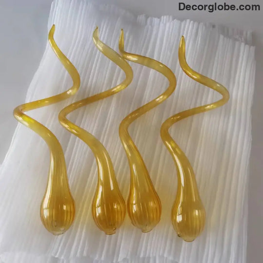 LUXARA Orange Hand-Blown Glass Statement Chandelier chandelier