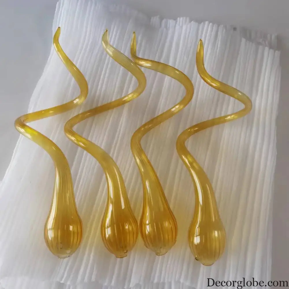 LUXARA Orange Hand-Blown Glass Statement Chandelier chandelier