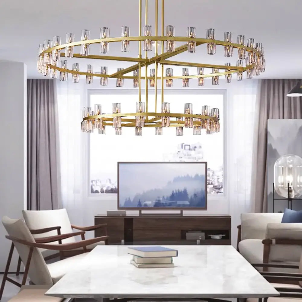 Luxurious Crystal Chandelier - Modern Elegance for Villa Duplexes, Living Rooms, and Home Decor - DecorGlobe