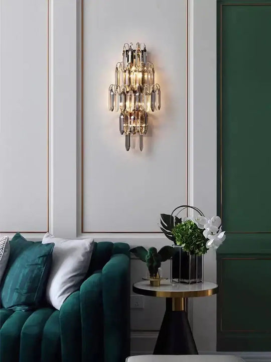 Luxurious Golden Amber Crystal Chandelier - Grand Decorative Lighting for Lobbies, Villas, Staircases, and Corridors - DecorGlobe