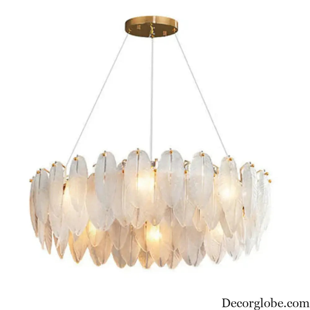 Luxurious Nordic LED Chandeliers - Gold Art Decor Feather Design - Ideal for Living Rooms, Dining Rooms, Bedrooms, and Kitchens - DecorGlobe