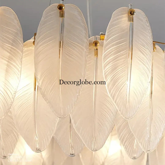 Luxurious Nordic LED Chandeliers - Gold Art Decor Feather Design - Ideal for Living Rooms, Dining Rooms, Bedrooms, and Kitchens - DecorGlobe