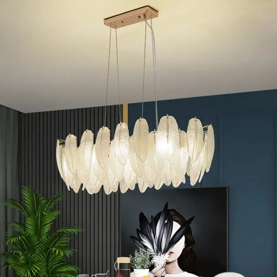 Luxurious Nordic LED Chandeliers - Gold Art Decor Feather Design - Ideal for Living Rooms, Dining Rooms, Bedrooms, and Kitchens - DecorGlobe