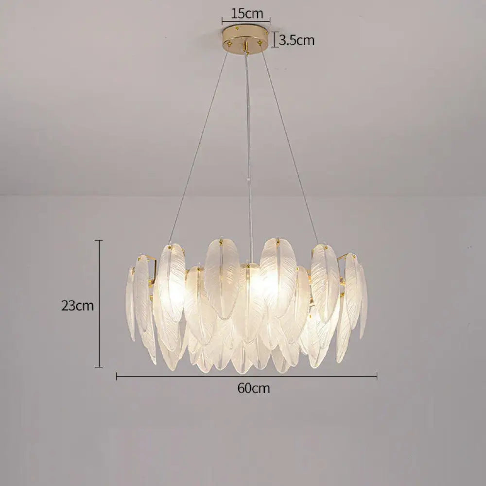 Luxurious Nordic LED Chandeliers - Gold Art Decor Feather Design - Ideal for Living Rooms, Dining Rooms, Bedrooms, and Kitchens - DecorGlobe