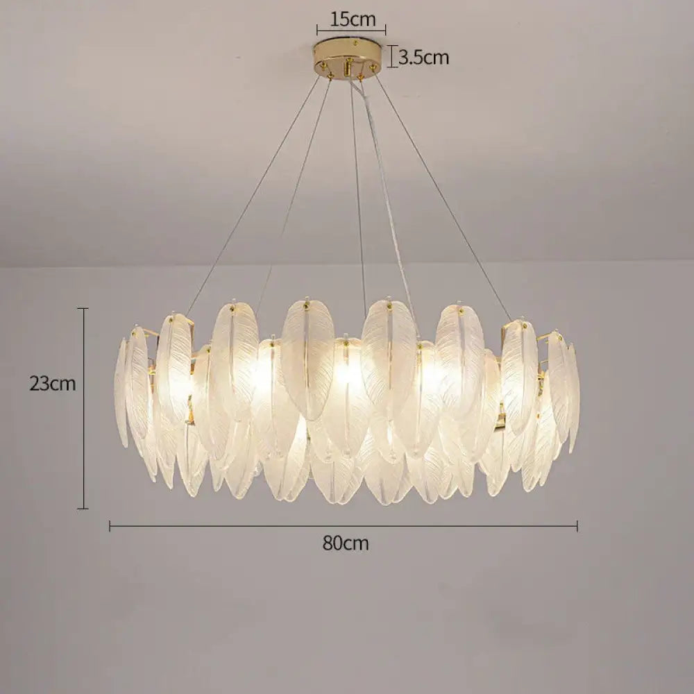 Luxurious Nordic LED Chandeliers - Gold Art Decor Feather Design - Ideal for Living Rooms, Dining Rooms, Bedrooms, and Kitchens - DecorGlobe