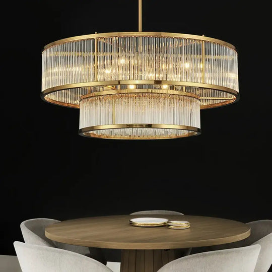 Luxurious Plate Gold LED E14 Chandelier - Elevate Your Living Room with LED Pendant Chandelier Lighting - DecorGlobe