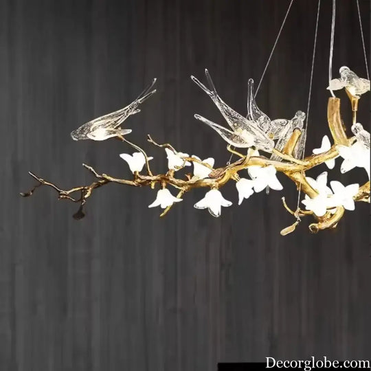 Luxury Bird & Branch Crystal Ceiling Chandelier Chandelier