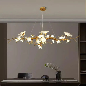 Luxury Bird & Branch Crystal Ceiling Chandelier