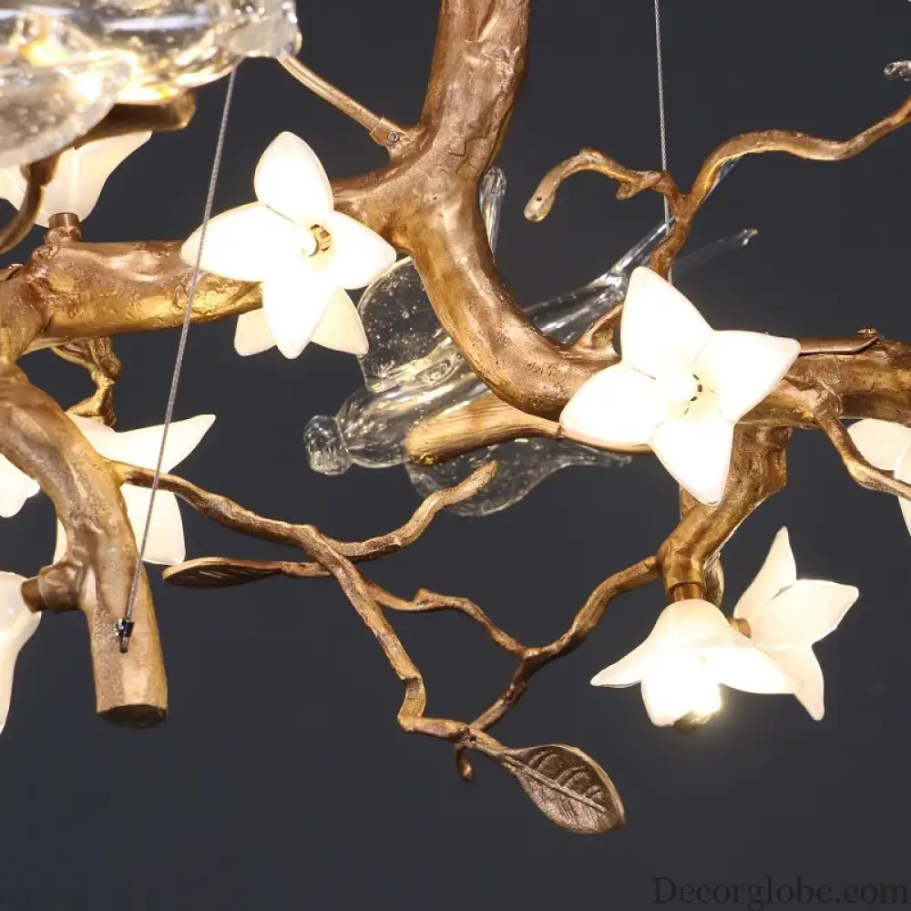 Luxury Bird & Branch Crystal Ceiling Chandelier Chandelier