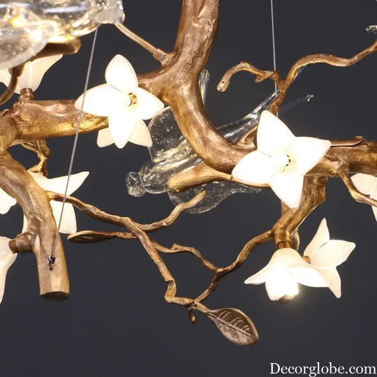 Luxury Bird & Branch Crystal Ceiling Chandelier Chandelier