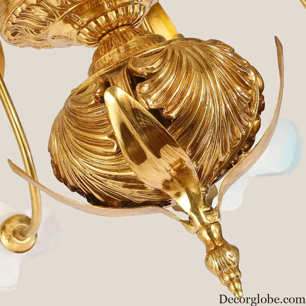 Luxury Brass Ceramic Retro Chandelier for Living and Dining chandelier