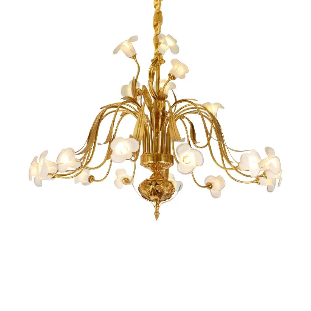Luxury Brass Ceramic Retro Chandelier for Living and Dining 9lights D60 H50cm chandelier