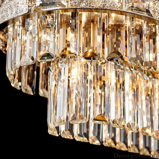 Luxury Circular Crystal Pendant Chandelier for Dining and Living Room Chandelier