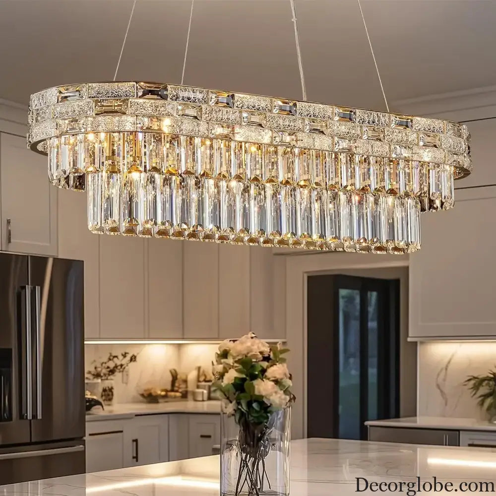 Luxury Circular Crystal Pendant Chandelier for Dining and Living Room Chandelier