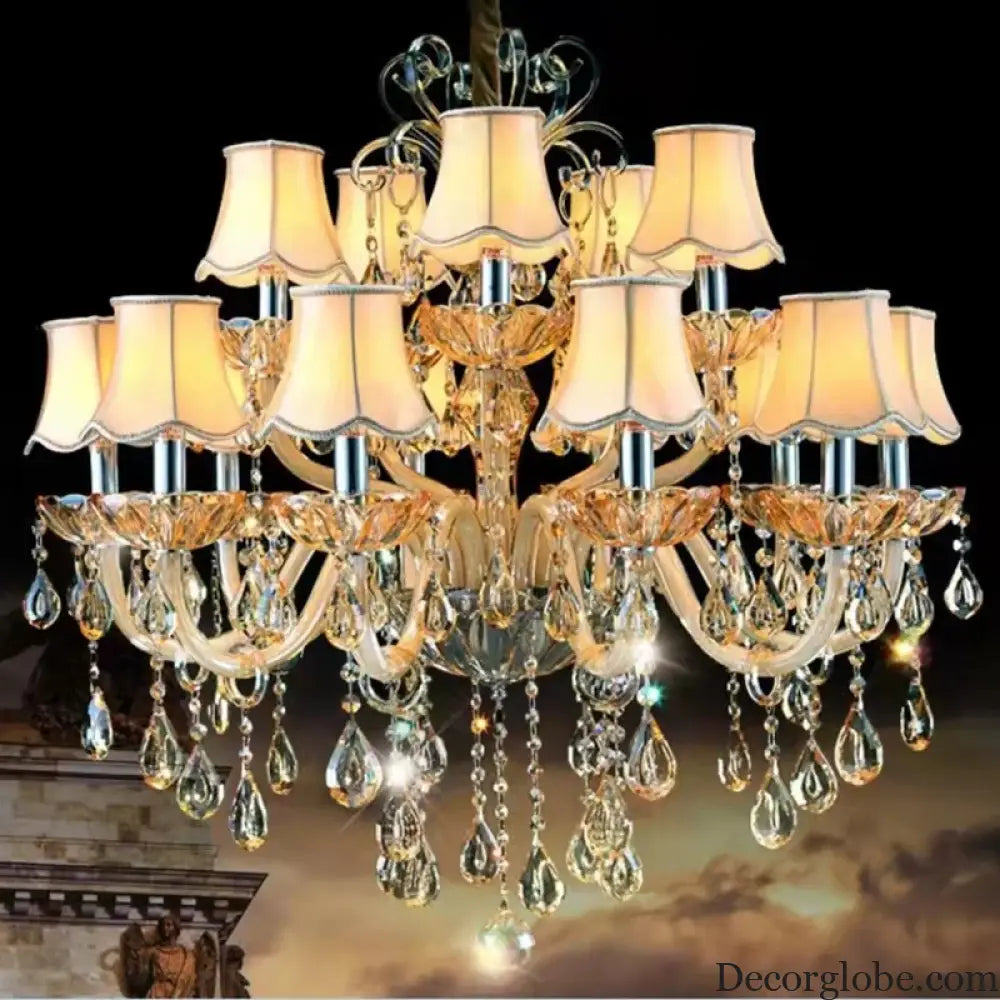 Luxury Crystal Candle Chandelier for Penthouse Hall and Staircase Chandeliers