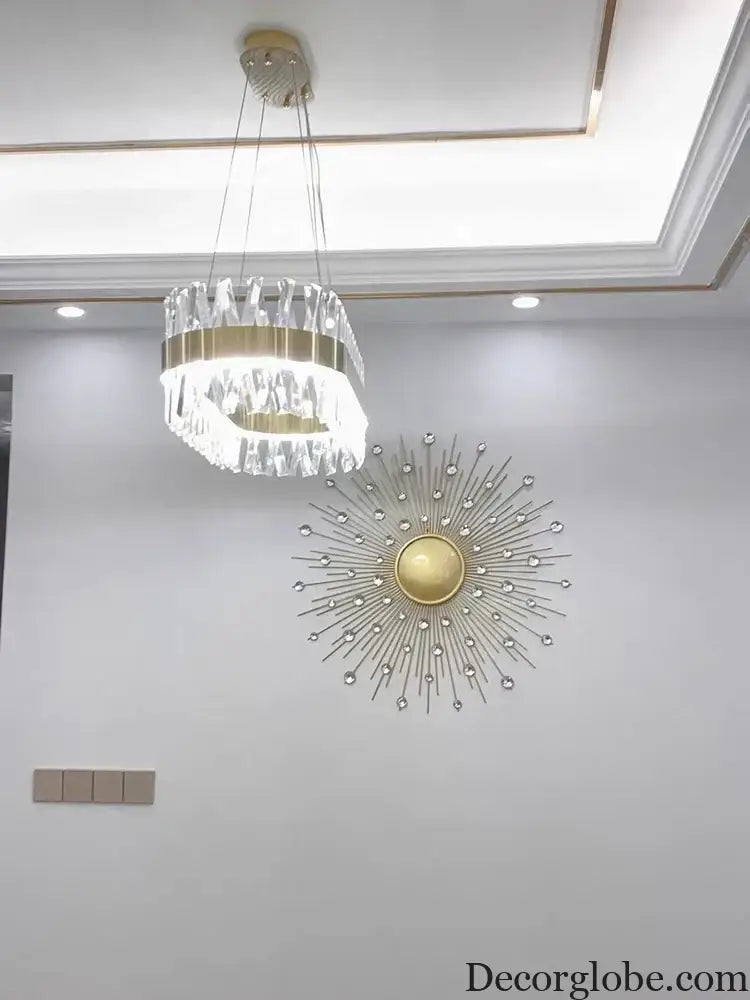 Luxury Crystal LED Chandelier - High-Quality K9 Ceiling Lighting Fixture for Elegant Living Rooms and Dining Spaces - DecorGlobe