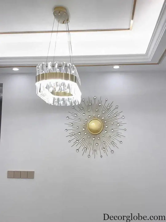 Luxury Crystal LED Chandelier - High-Quality K9 Ceiling Lighting Fixture for Elegant Living Rooms and Dining Spaces - DecorGlobe
