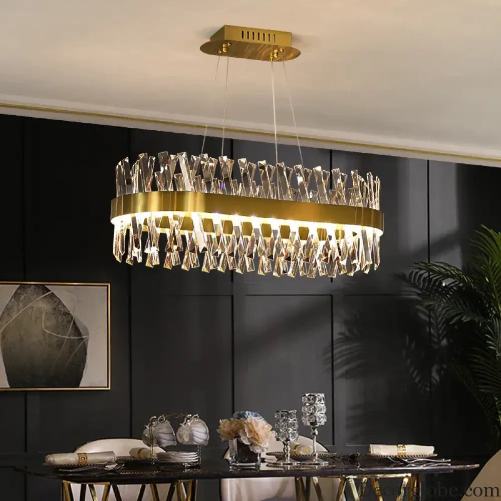 Luxury Crystal LED Chandelier - High-Quality K9 Ceiling Lighting Fixture for Elegant Living Rooms and Dining Spaces - DecorGlobe