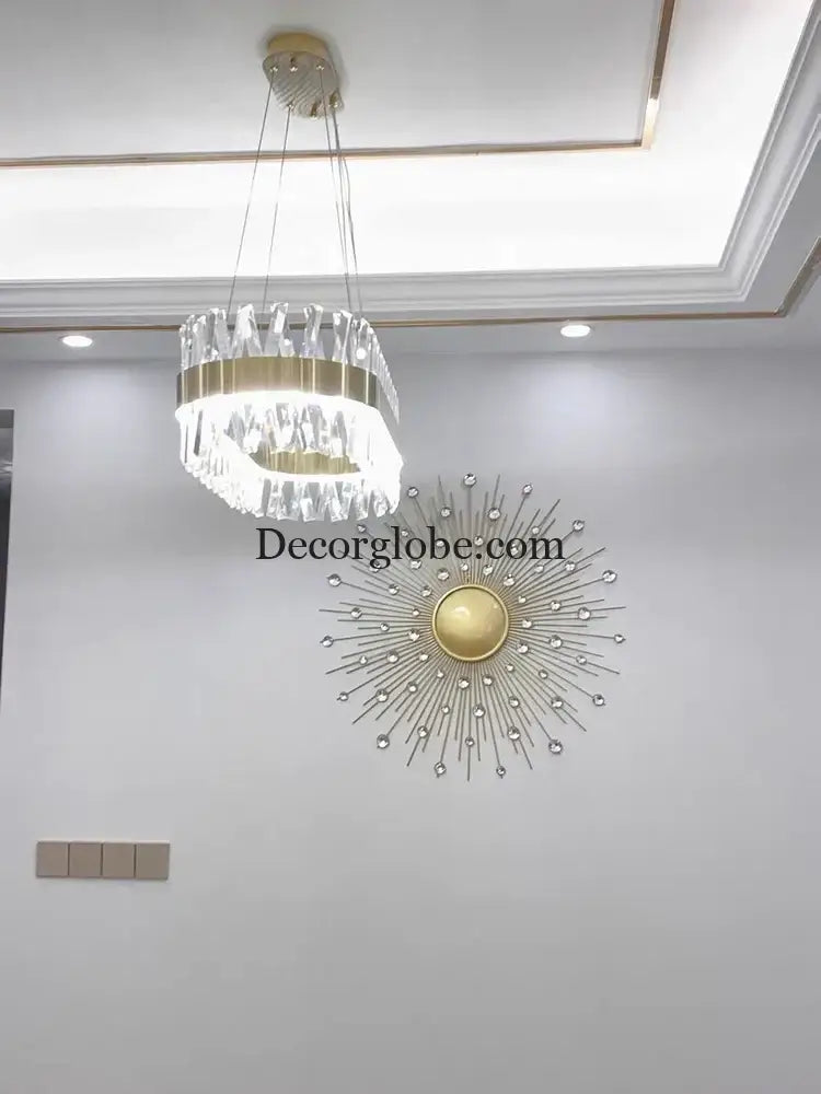Luxury Crystal LED Chandelier - High-Quality K9 Ceiling Lighting Fixture for Elegant Living Rooms and Dining Spaces - DecorGlobe