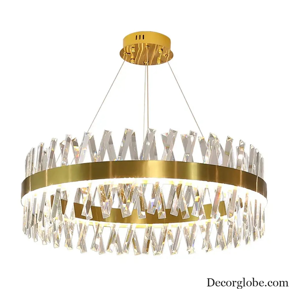 Luxury Crystal LED Chandelier - High-Quality K9 Ceiling Lighting Fixture for Elegant Living Rooms and Dining Spaces - DecorGlobe