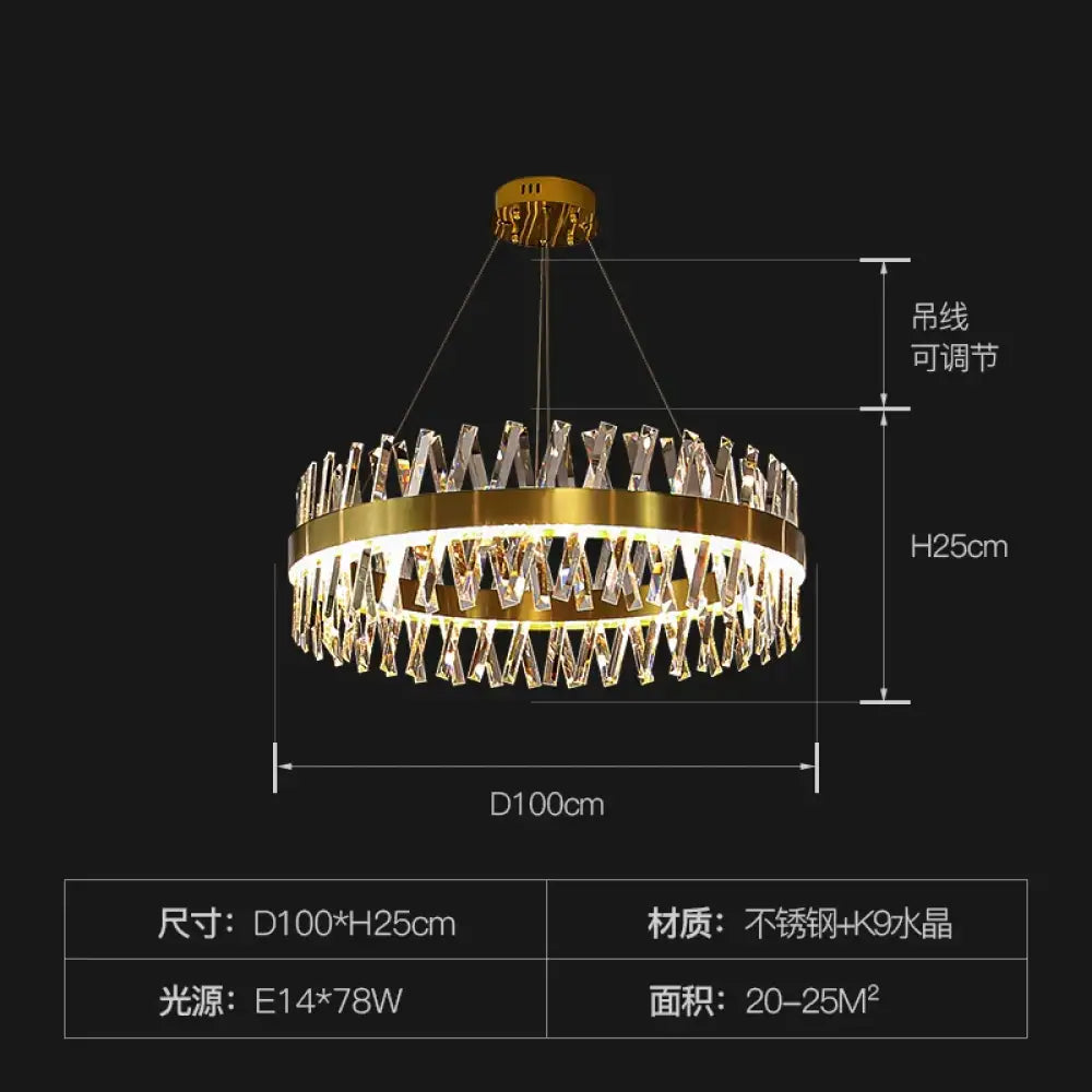 Luxury Crystal LED Chandelier - High-Quality K9 Ceiling Lighting Fixture for Elegant Living Rooms and Dining Spaces - DecorGlobe