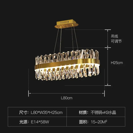 Luxury Crystal LED Chandelier - High-Quality K9 Ceiling Lighting Fixture for Elegant Living Rooms and Dining Spaces - DecorGlobe