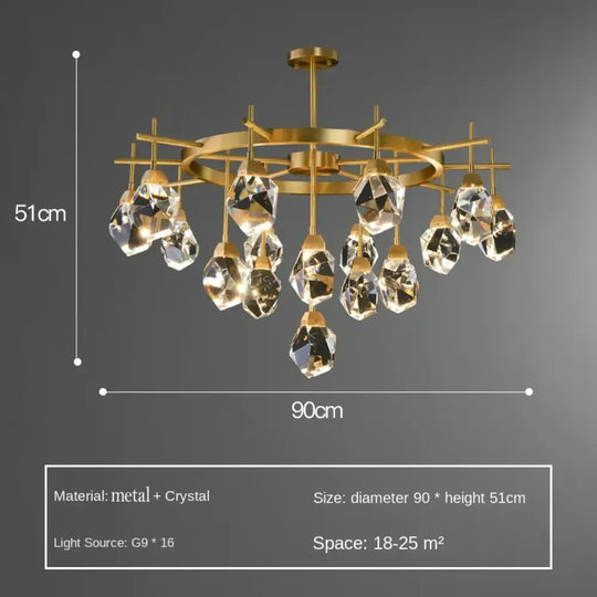 Luxury Crystal Living Room Chandelier - Modern Decor Pendant Light Fixture for Bedrooms, Dining Areas, Kitchens, and Home Decoration - DecorGlobe