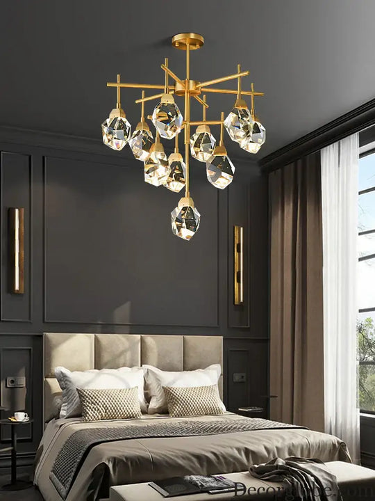 Luxury Crystal Living Room Chandelier - Modern Decor Pendant Light Fixture for Bedrooms, Dining Areas, Kitchens, and Home Decoration - DecorGlobe