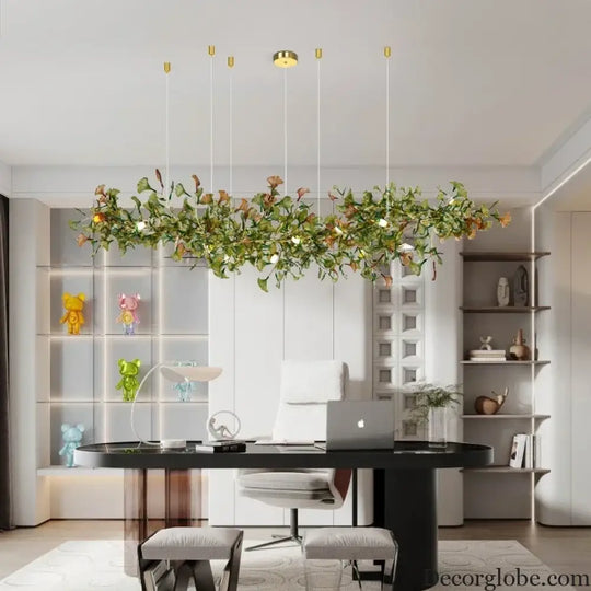 Luxury Ginkgo Leaf Glass Branch Chandelier Chandelier