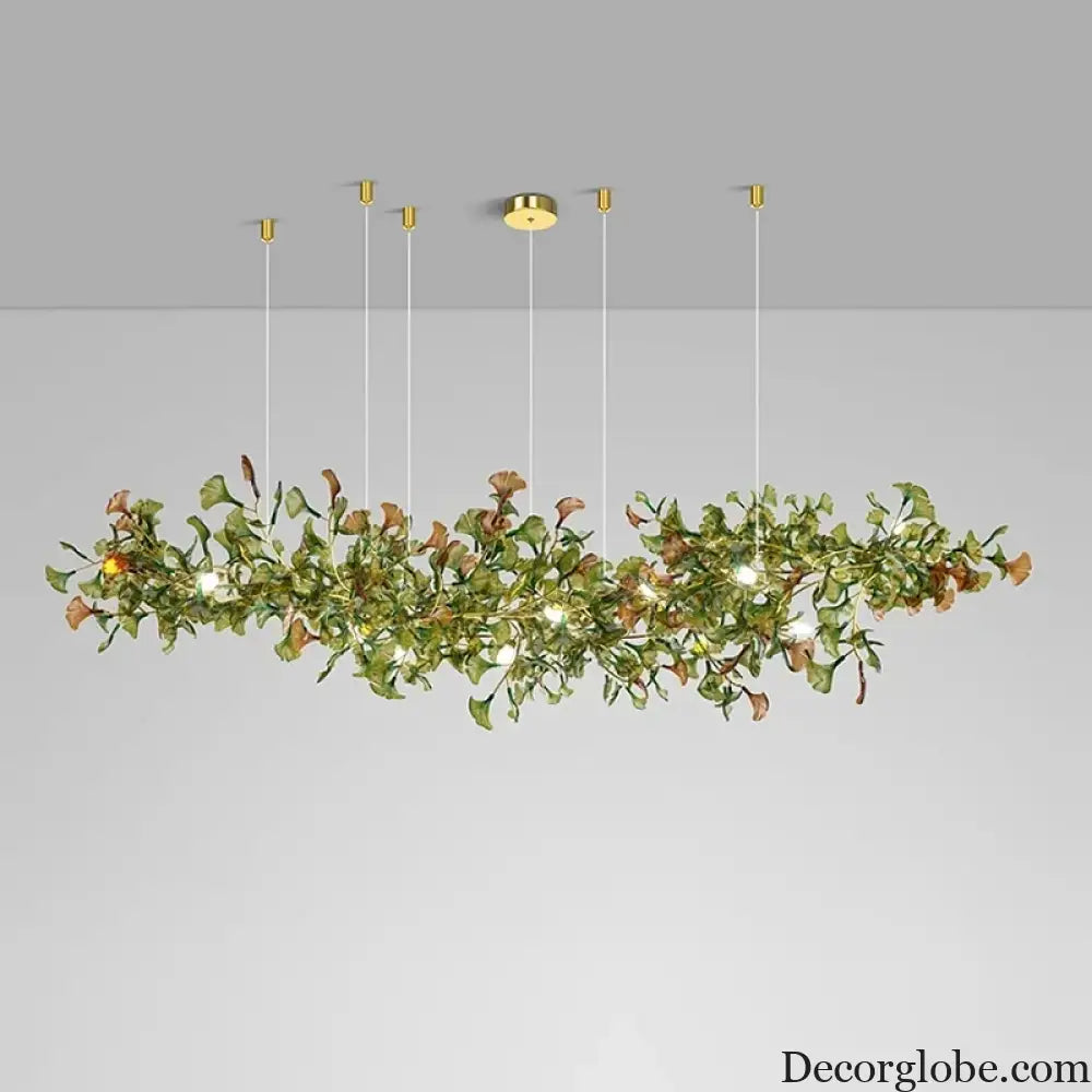 Luxury Ginkgo Leaf Glass Branch Chandelier Chandelier