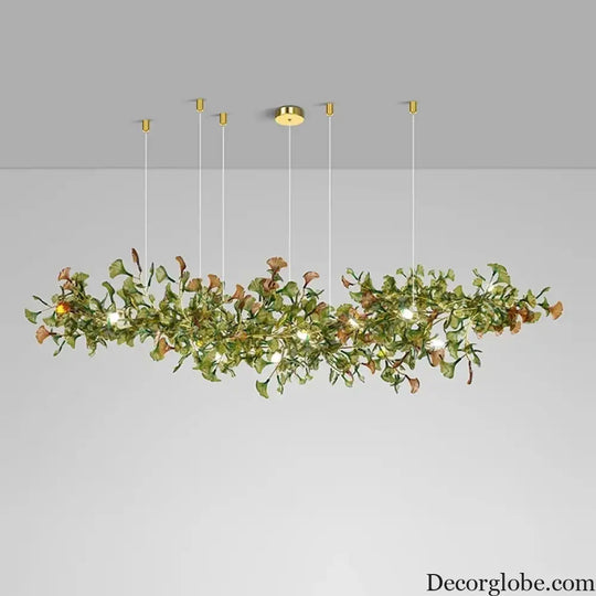 Luxury Ginkgo Leaf Glass Branch Chandelier Chandelier