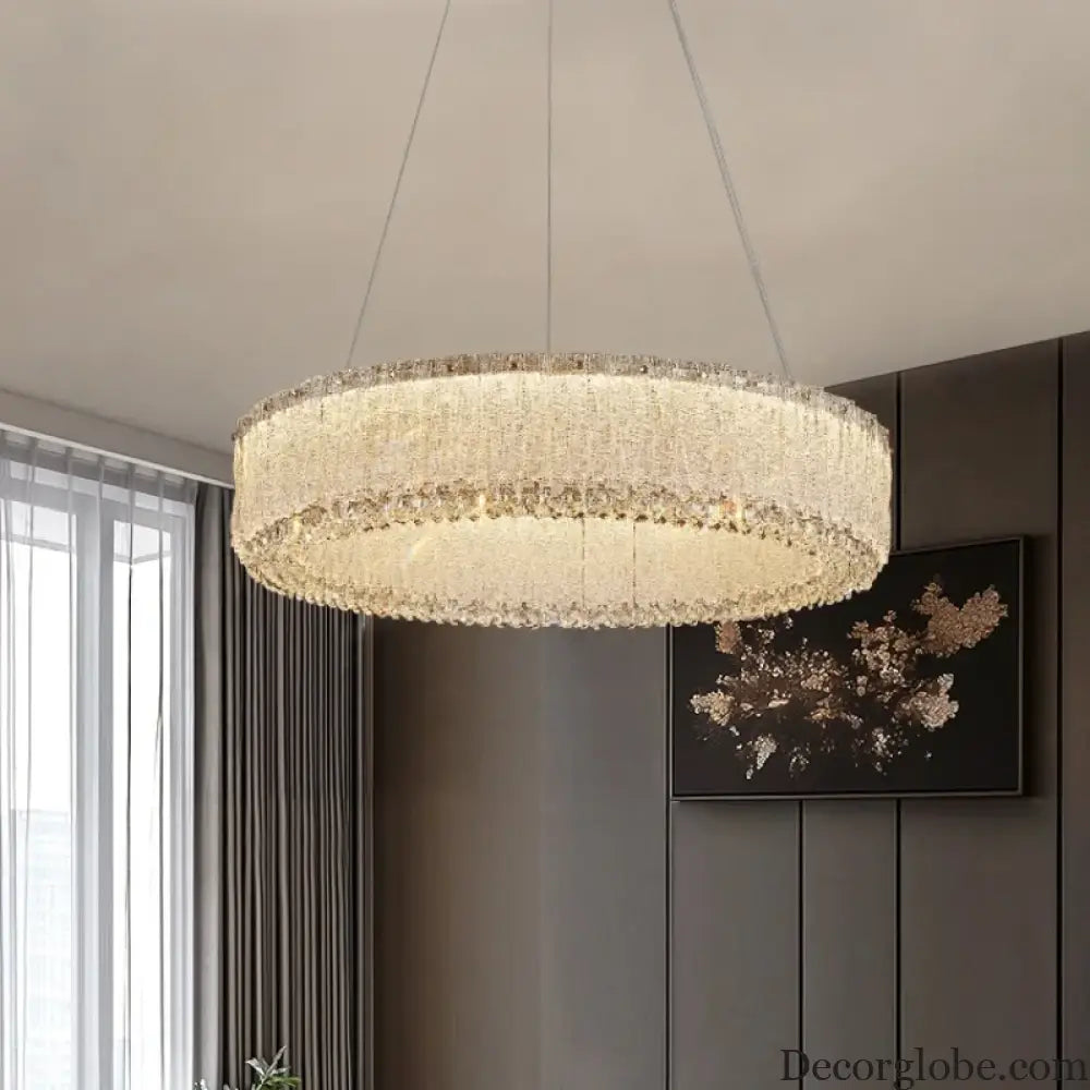Luxury Gold Crystal Pendant Lamp for Living and Dining Room Chandelier