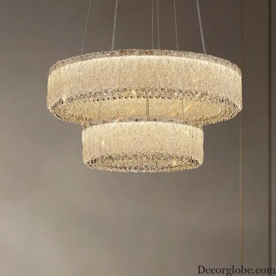 Luxury Gold Crystal Pendant Lamp for Living and Dining Room Chandelier