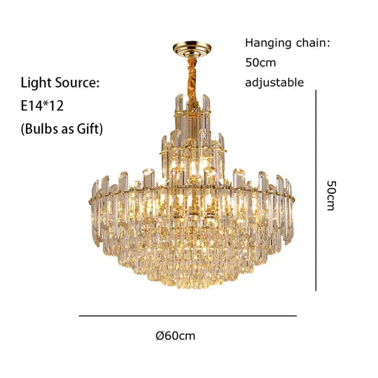 Luxury Gold LED Crystal Pendant Lights - Artistic Ceiling Decor for Maison-Inspired Living Spaces - DecorGlobe