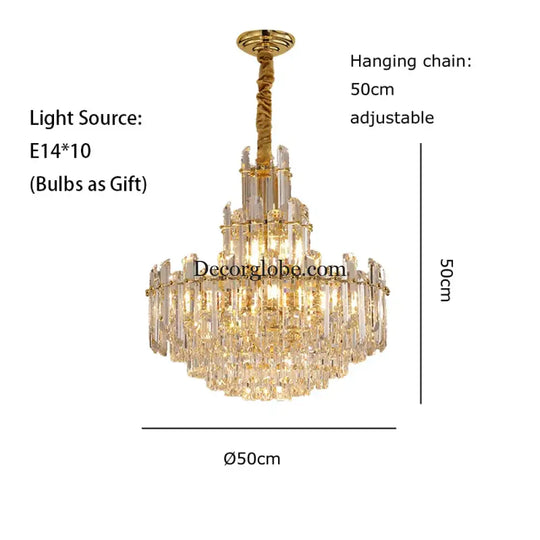 Luxury Gold LED Crystal Pendant Lights - Artistic Ceiling Decor for Maison-Inspired Living Spaces - DecorGlobe