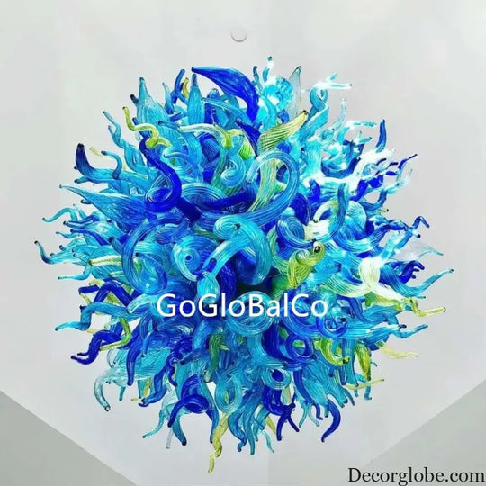 Luxury Hand Blown Glass Pendant Lamp for Stairwell Decor Chandelier