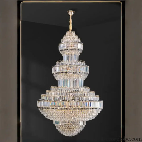 Luxury Hollow Crystal Pendant Chandelier for Villa and Hotel Lobby Chandelier