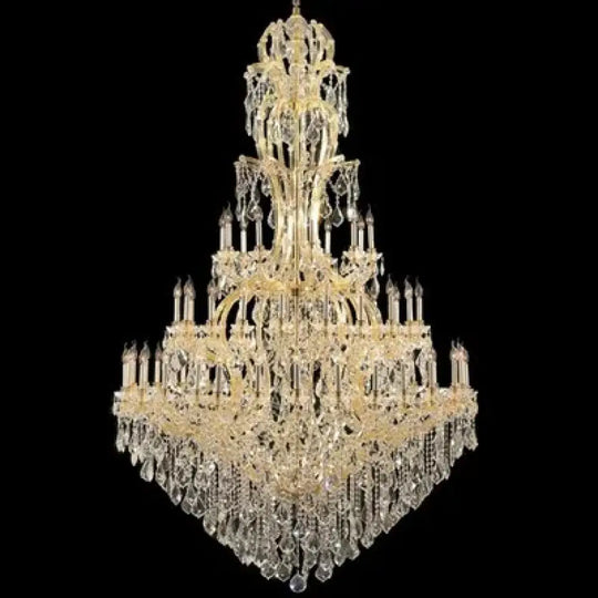 Luxury Large Crystal Candle Chandelier for Lobby and Villa Lighting 3 layers D160 X225cm / Neutral light Chandelier