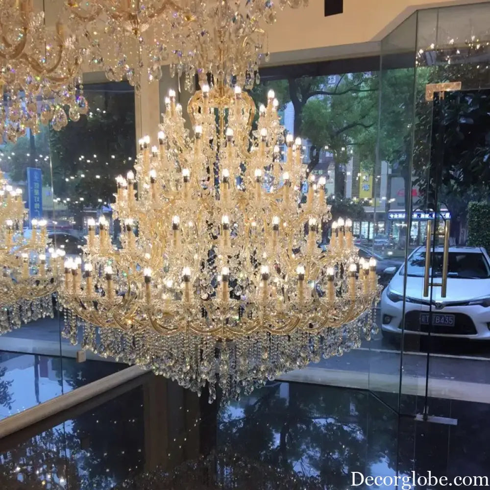 Luxury Large Crystal Candle Chandelier for Lobby and Villa Lighting Chandelier