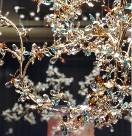 Luxury LED Rotating Crystal Chandelier – Modern Villa & Hotel Statement Lighting 50 / 1 Bulb / Golden|luxury Chandelier